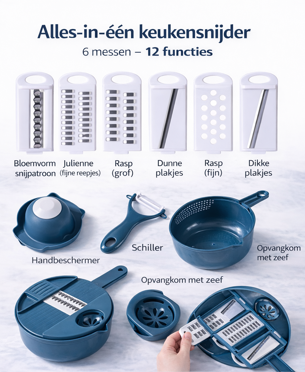 QuickSlice Keukensnijder | Geen tijd meer verliezen, Snijd alles in seconden